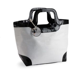 Tote Bag White Mystic Crock Handle Tote by Mud Pie